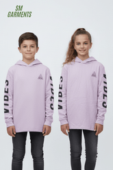 KIDS LOGO AND PRINTED SLEEVES HOODIE - Smgarment's